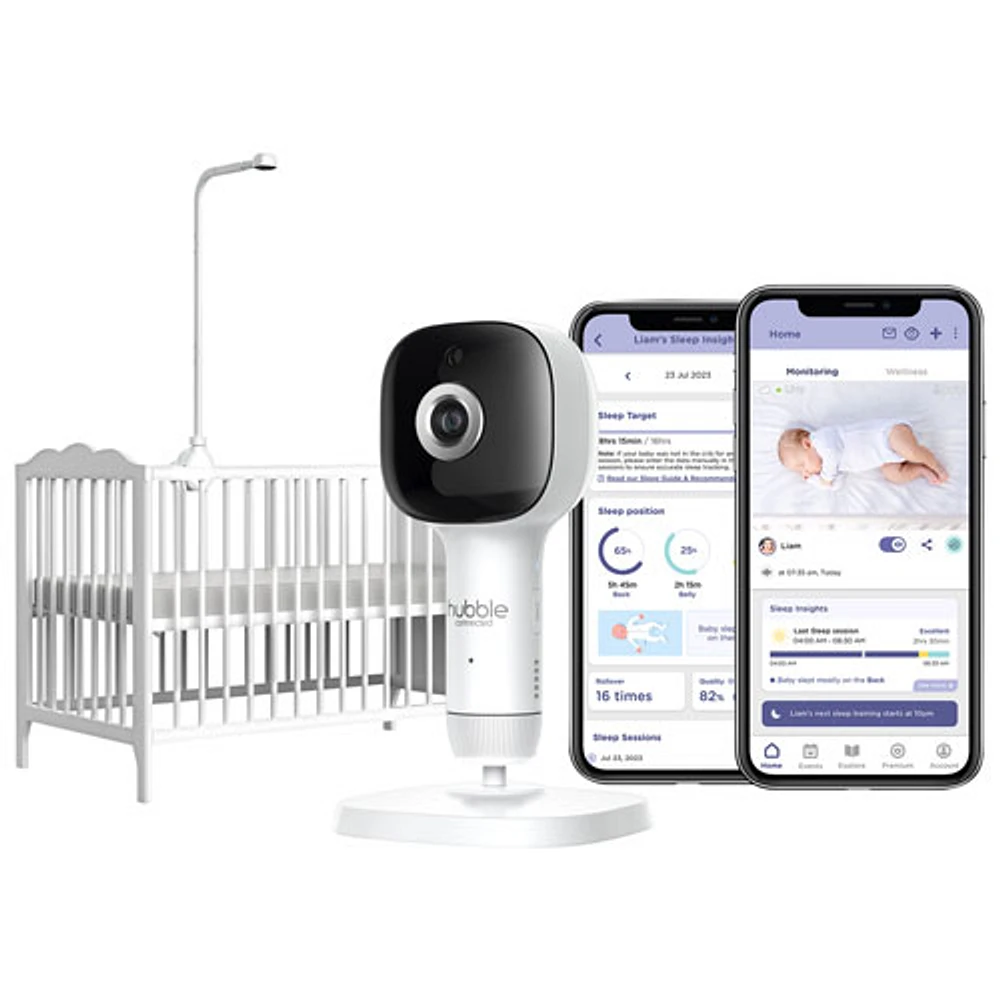 Hubble Connected SkyVision AI Smart Baby Monitor w/ Sleep Tracking, Night Vision & Pan/Tilt (HCTNSKYAI)