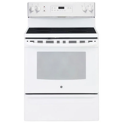 Open Box - GE 30" 5.0 Cu. Ft. Electric Range (JCB630DKWW) - White on White - Perfect Condition