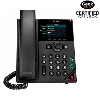 Open Box - HP Poly VVX 250 IP Phone - Black (89B62AA#AC3)