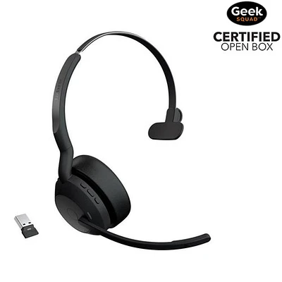 Open Box - Jabra Evolve2 55 On-Ear Noise Cancelling Wireless Headset with Mic - Black (25599-889-999-01)