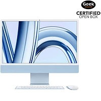 Open Box - Apple iMac 24" (Fall 2023) - Blue (Apple M3 Chip / 10-Core GPU / 256GB SSD / 8GB RAM) - French