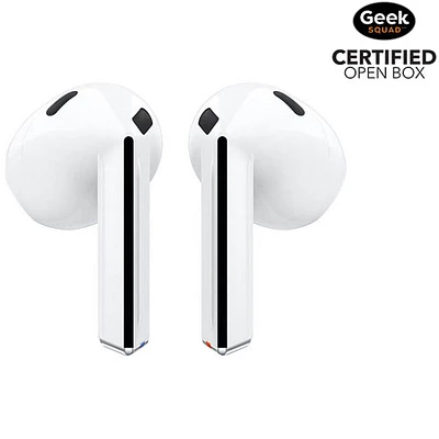 Boîte ouverte - Écouteurs boutons 100 % sans fil à isolation sonore Galaxy Buds3 de Samsung - Blanc