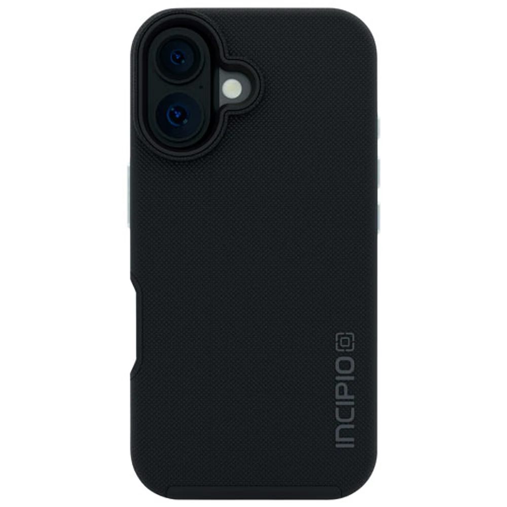 Étui rigide ajusté Dual Pro d'Incipio avec MagSafe pour iPhone 16 - Noir