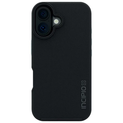 Étui rigide ajusté Dual Pro d'Incipio avec MagSafe pour iPhone 16 - Noir