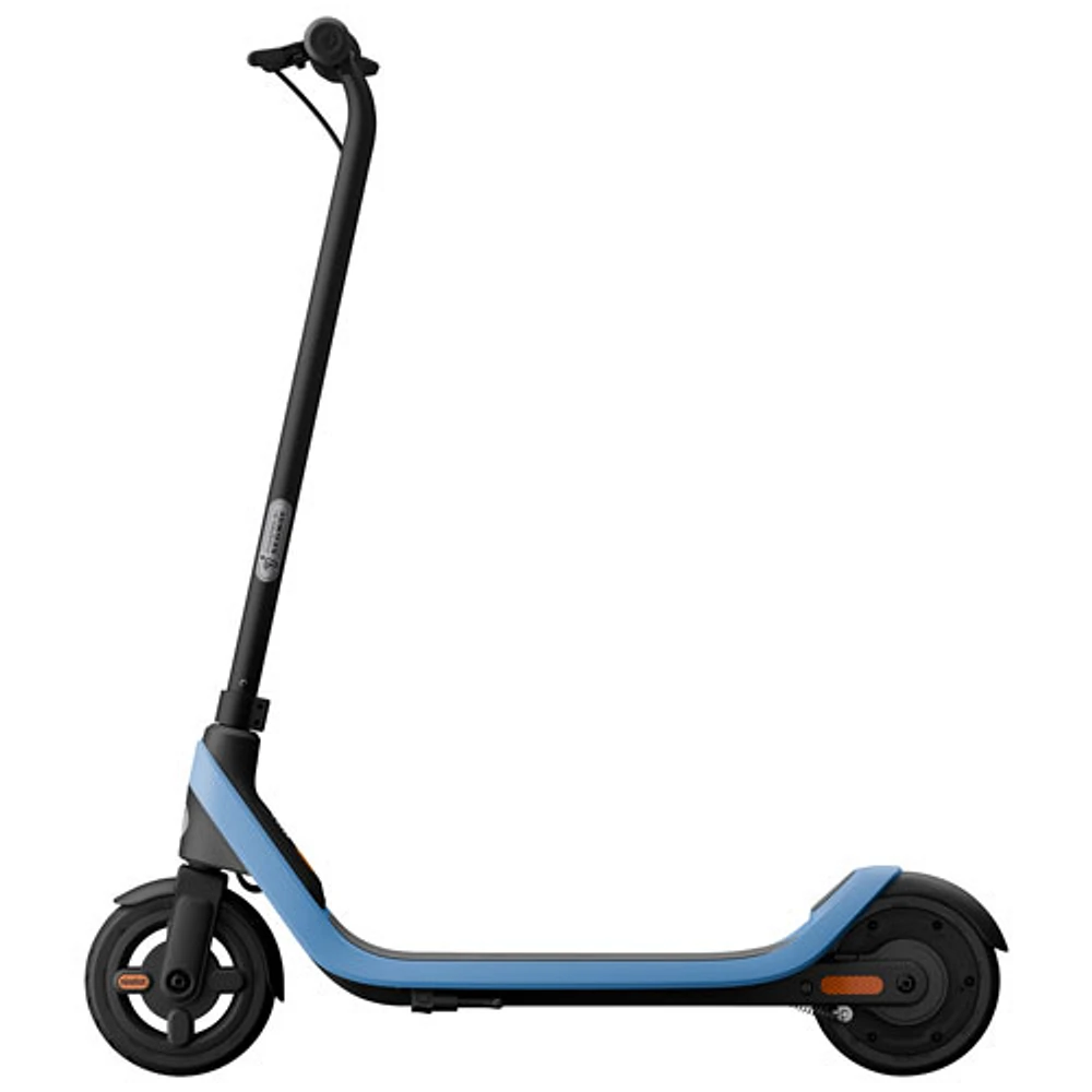 Trottinette électrique pour enfants Ninebot eKickScooter C2 Lite de Segway (moteur 120 W/portée 14 km/vitesse maximale 16 km/h) - Gris foncé/Bleu