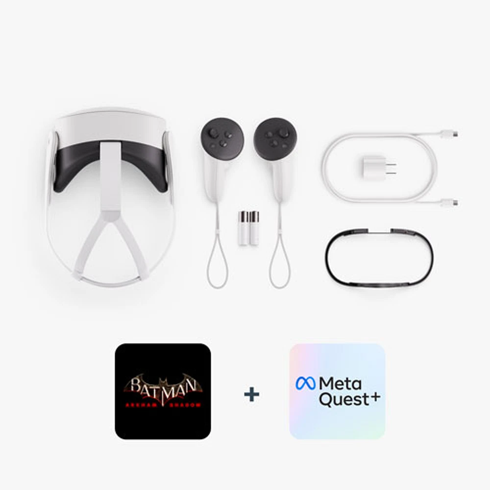 Meta Quest 3S 128GB VR Headset with Touch Plus Controllers & Batman: Arkham Shadows