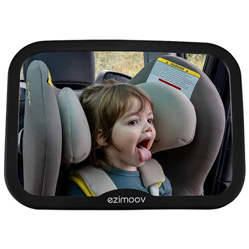 EZI LED Baby Car Seat Square Mirror - Black - Made from Recycled Plastic