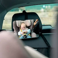 EZI LED Baby Car Seat Classic Mirror - Black - Made from Recycled Plastic