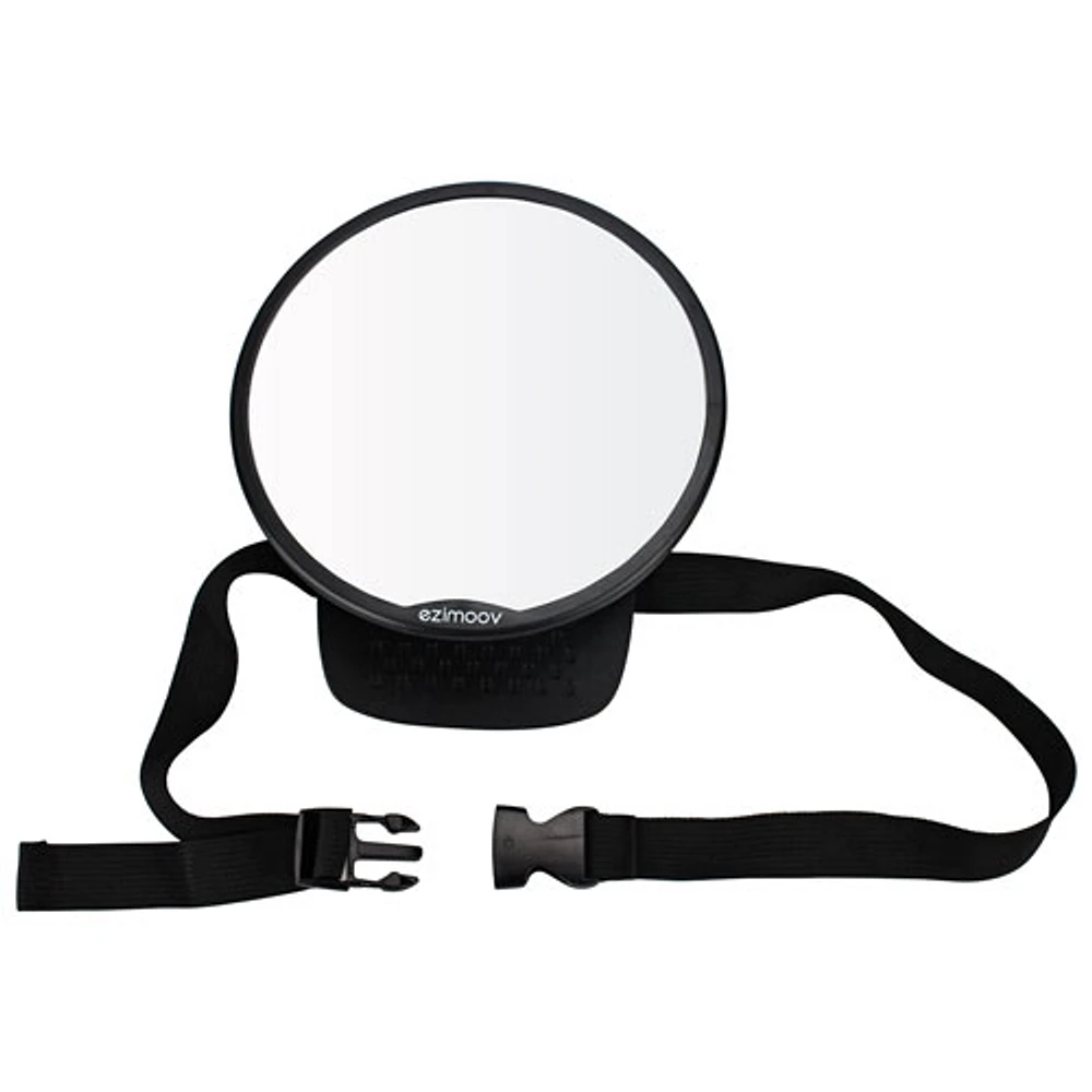 EZI LED Baby Car Seat Round Mirror - Black - Made from Recycled Plastic