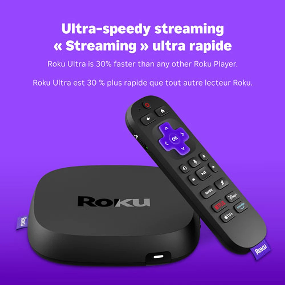 Roku Ultra 2024 4K HDR Media Streamer with Voice Remote Pro