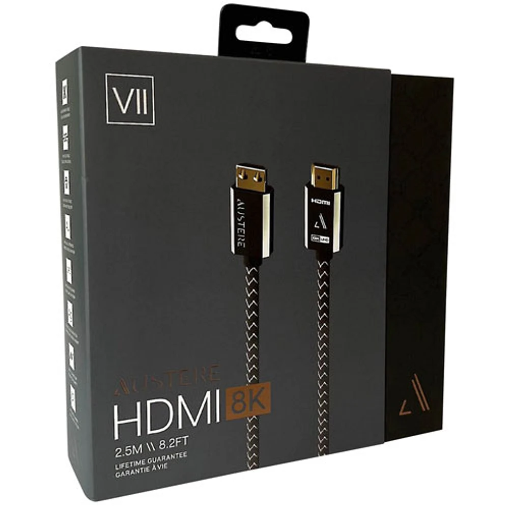 Câble HDMI Ultra HD 8K de 2,5 m (8,2 pi) VII d'Austere