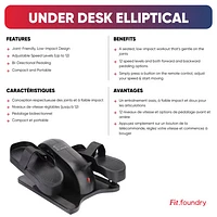 Fit Foundry Compact Under Desk Elliptical Traniner - Only at Best Buy