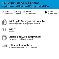 HP M139w Wireless All-In-One Laser Printer - White - Only at Best Buy