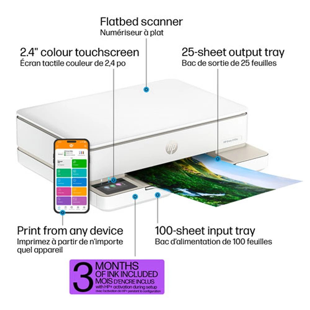 HP 6155e All-In-One Inkjet Printer - HP Instant Ink 3-Month Free Trial Included*