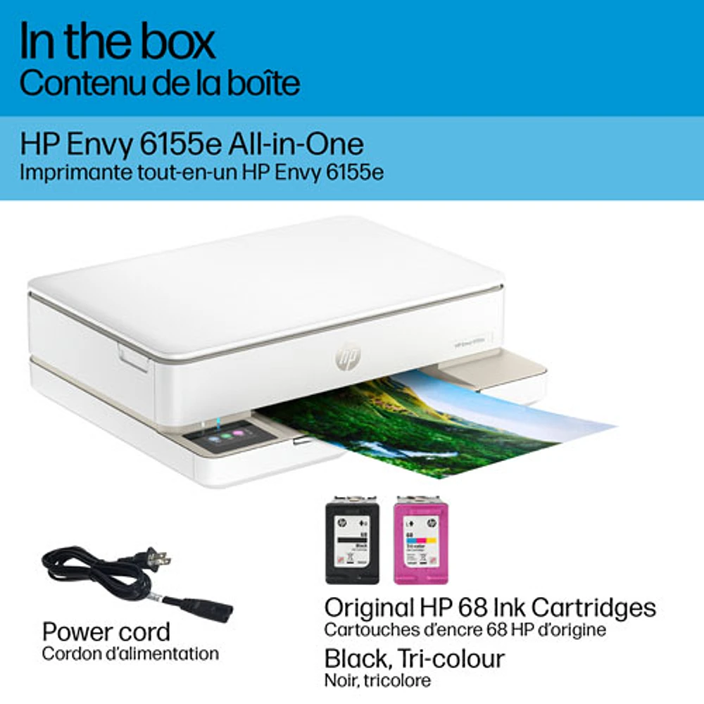 HP 6155e All-In-One Inkjet Printer - HP Instant Ink 3-Month Free Trial Included*