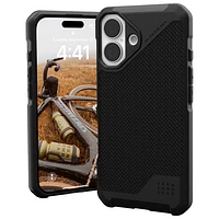 UAG Metropolis LT Fitted Hard Shell Case with MagSafe for iPhone 16 - Kevlar Black