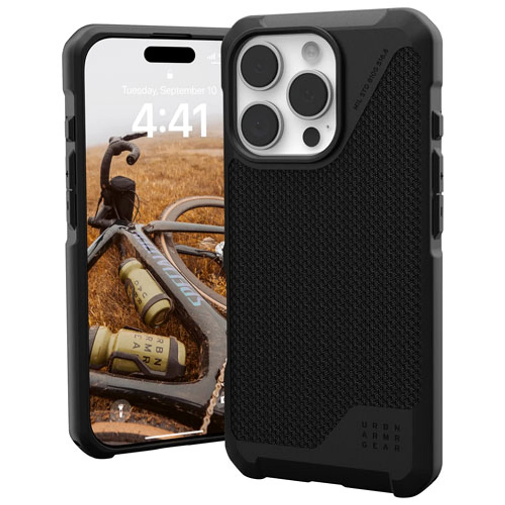 Urban Metropolis LT Fitted Hard Shell Case for iPhone 16 Pro - Kevlar Black