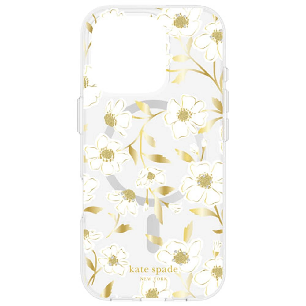 Étui en plastique rigide de Kate Spade New York avec MagSafe pour iPhone 16 Pro - Floral ensoleillé