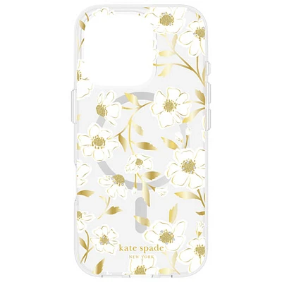 Étui en plastique rigide de Kate Spade New York avec MagSafe pour iPhone 16 Pro - Floral ensoleillé