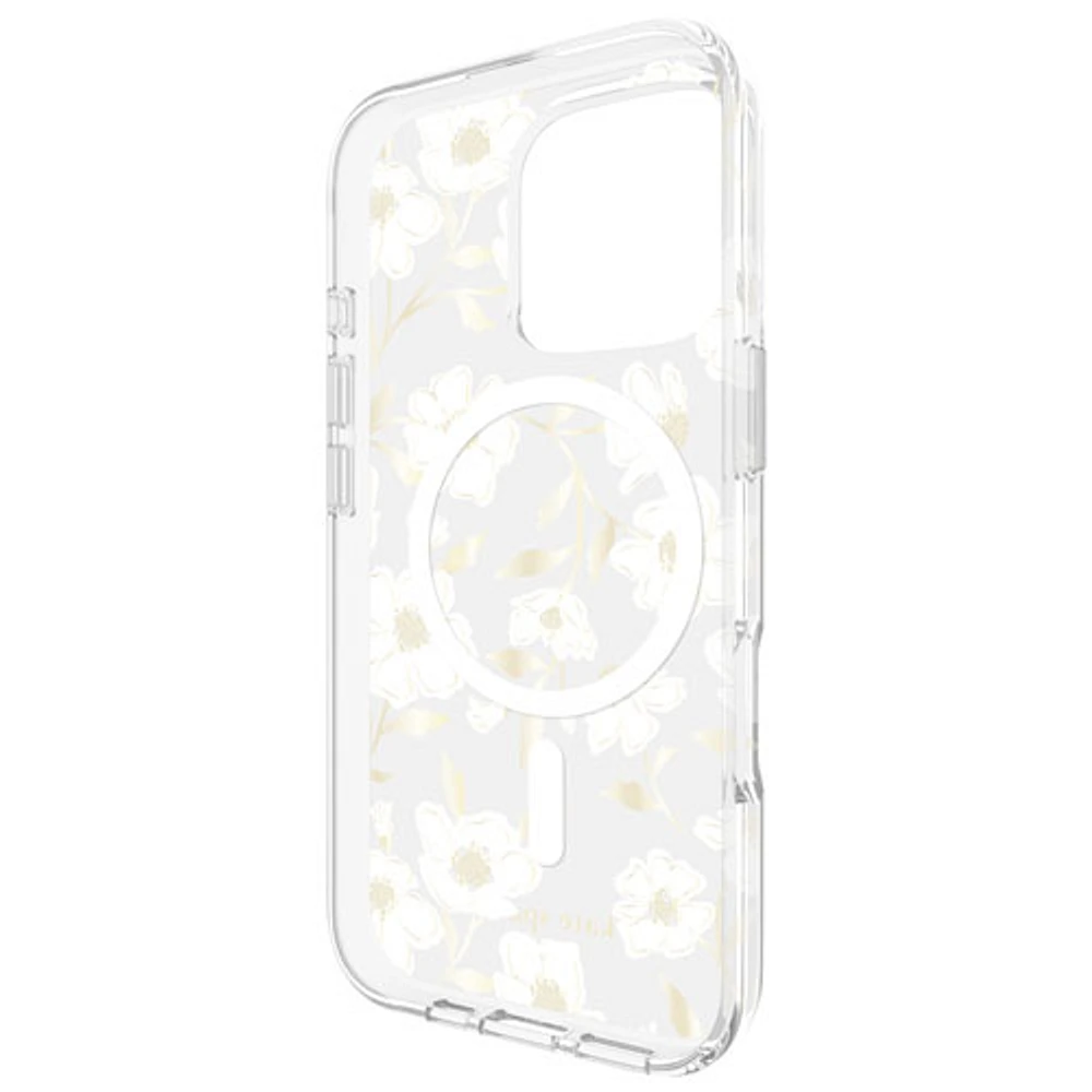 Étui en plastique rigide de Kate Spade New York avec MagSafe pour iPhone 16 Pro - Floral ensoleillé