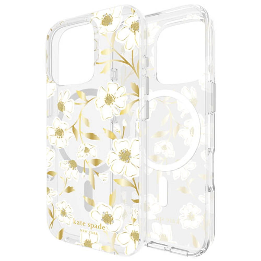 Étui en plastique rigide de Kate Spade New York avec MagSafe pour iPhone 16 Pro - Floral ensoleillé