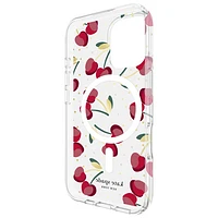 Étui rigide ajusté de Kate Spade New York avec MagSafe pour iPhone 16 - Cerises