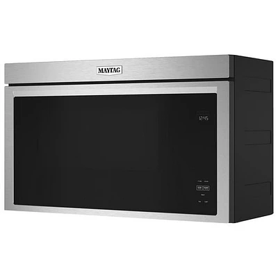 Open Box - Maytag Over-The-Range Turntable-Free Flush-Mount Microwave - 1.1 Cu. Ft. - SS - Scratch & Dent