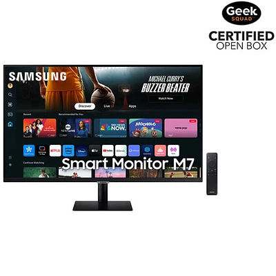 Open Box - Samsung 43" 4K Ultra HD 60Hz 4ms GTG VA LCD USB-C Smart Monitor (LS43DM702UNXGO) - Black