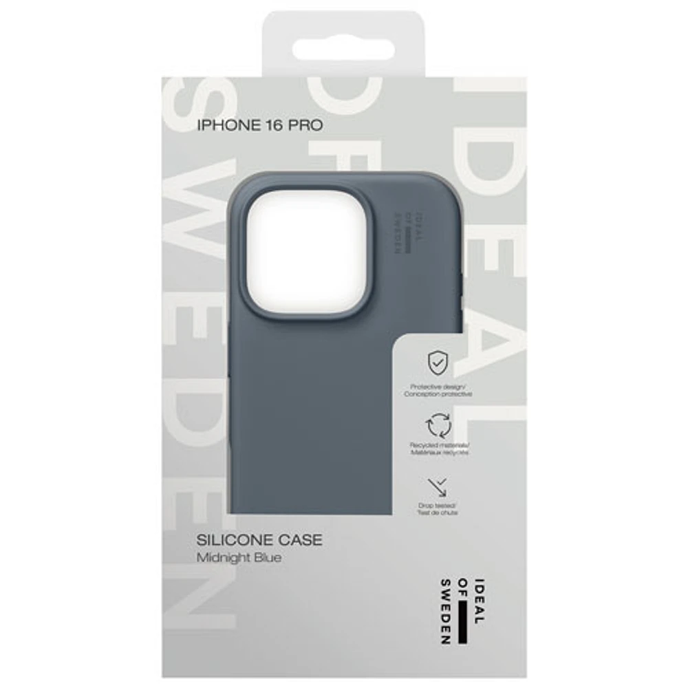 Ideal Of Sweden Silicone Fitted Soft Shell Case with MagSafe for iPhone 16 Pro - Midnight Blue