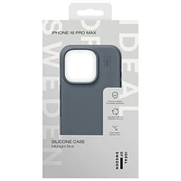 Étui souple ajusté en silicone d'Ideal of Sweden avec MagSafe pour iPhone 16 Pro Max - Bleu minuit