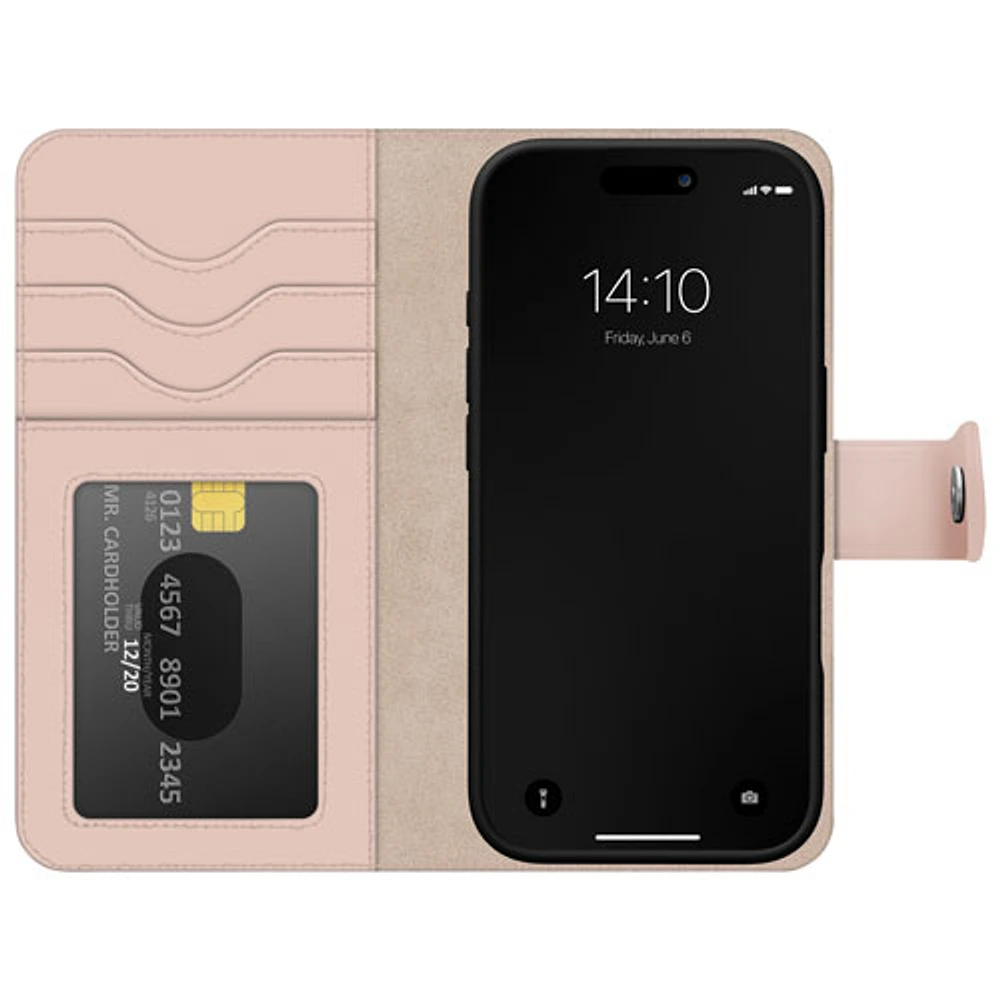 Ideal Of Sweden Folio Wallet Case with MagSafe for iPhone 16 - Pink