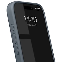 Étui souple ajusté en silicone d'Ideal of Sweden avec MagSafe pour iPhone 16 - Bleu minuit