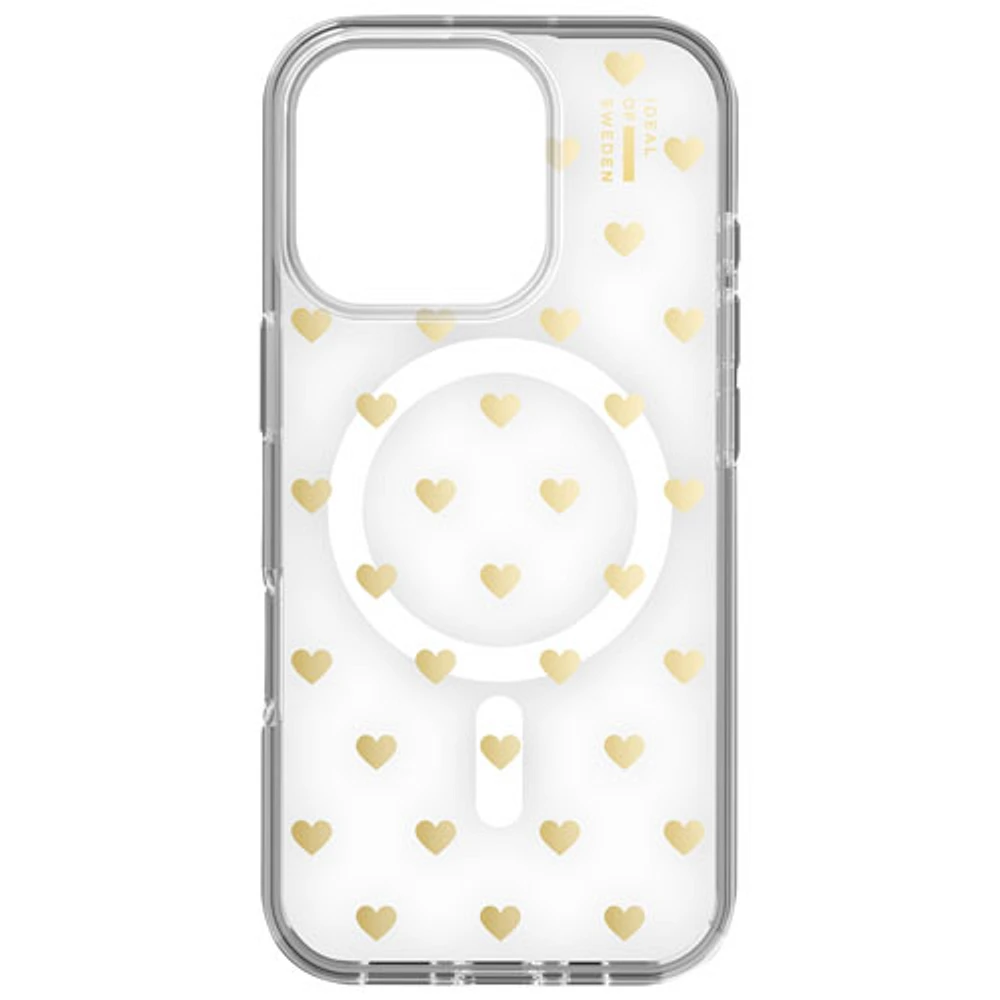 Ideal Of Sweden Fitted Hard Shell Case with MagSafe for iPhone 16 Pro - Golden Hearts