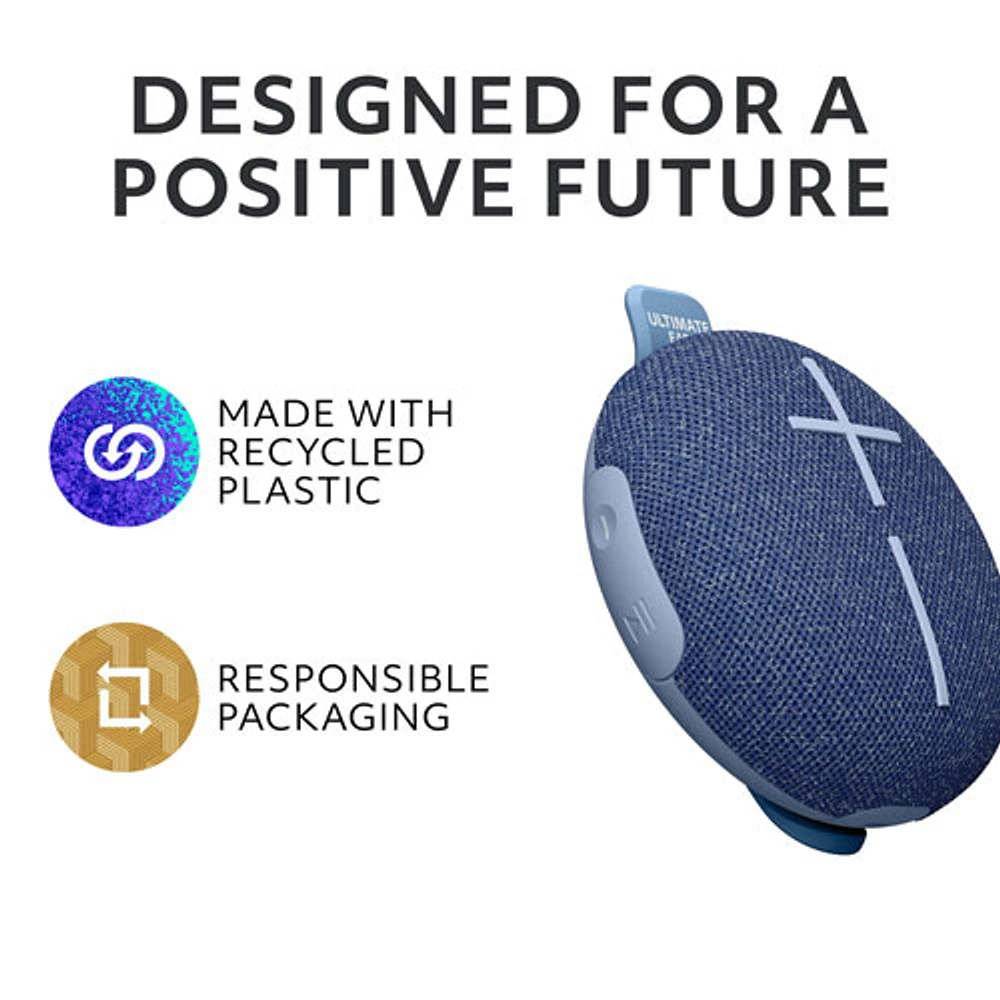 Ultimate Ears MINIROLL Waterproof Bluetooth Wireless Mini Portable Speaker