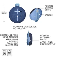 Ultimate Ears MINIROLL Waterproof Bluetooth Wireless Mini Portable Speaker