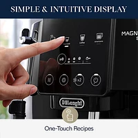 De'Longh iMagnifica Start Automatic Espresso Machine with Manual Milk Frother - Black