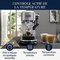 De'Longhi Dedica Maestro Plus Espresso Machine with Automatic Steam Wand - Stainless Steel