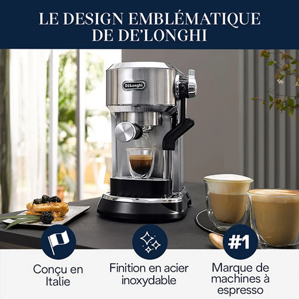 De'Longhi Dedica Maestro Plus Espresso Machine with Automatic Steam Wand - Stainless Steel