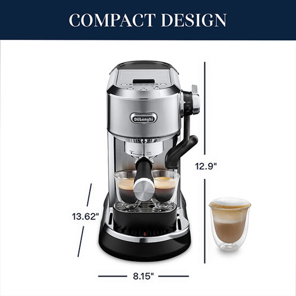 De'Longhi Dedica Maestro Plus Espresso Machine with Automatic Steam Wand - Stainless Steel