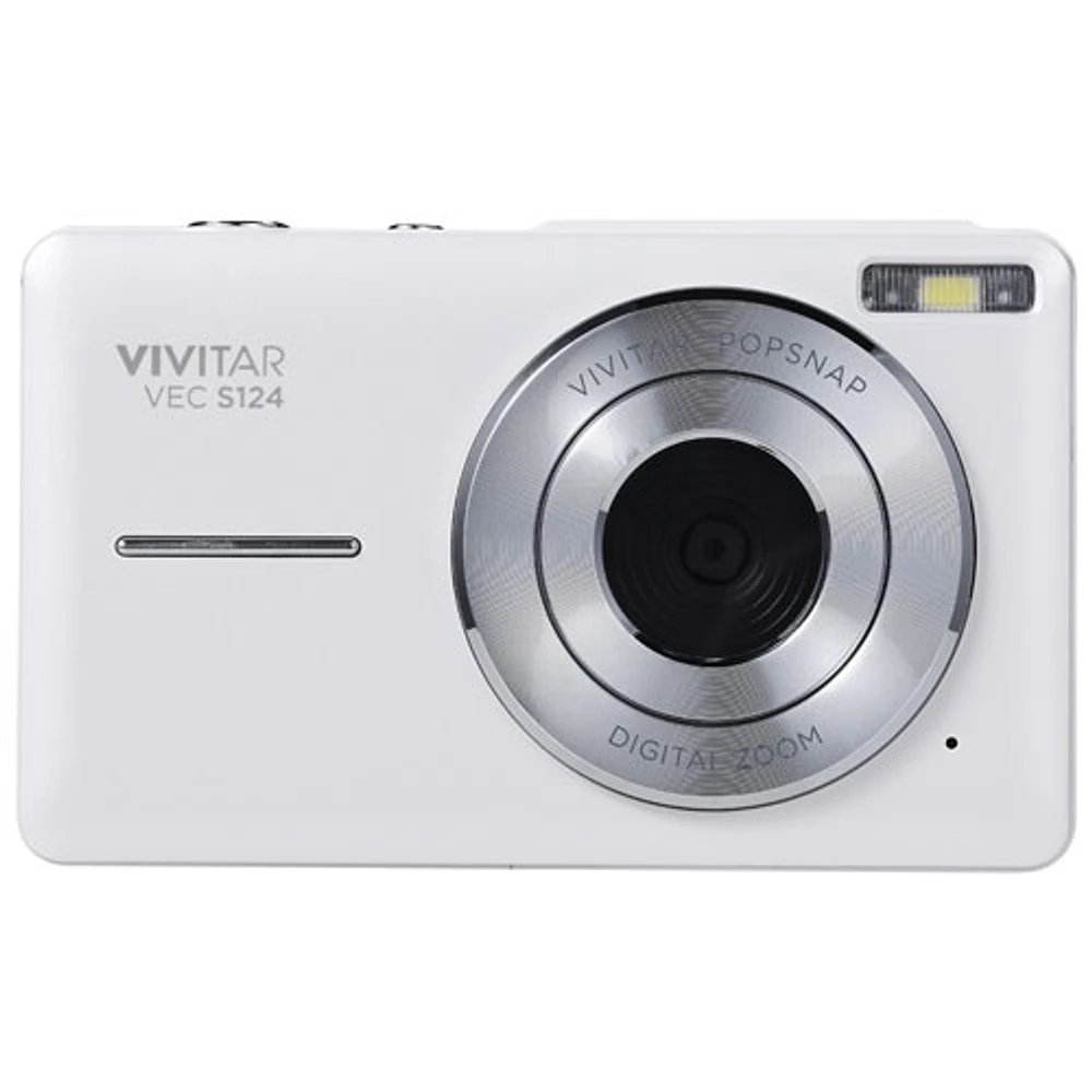 Vivitar VES124 44MP 3x Optical Zoom Digital Camera - White - Only at Best Buy