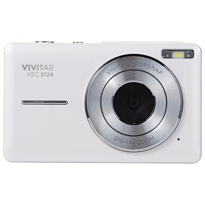 Vivitar VES124 44MP 3x Optical Zoom Digital Camera - White - Only at Best Buy