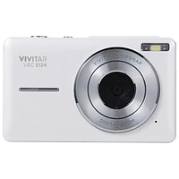 Vivitar VES124 44MP 3x Zoom Digital Camera - White - Only at Best Buy