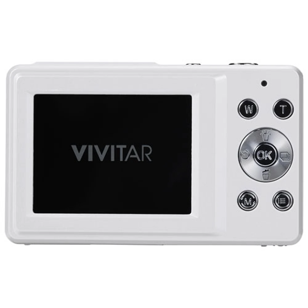 Vivitar VES124 44MP 3x Optical Zoom Digital Camera - White - Only at Best Buy