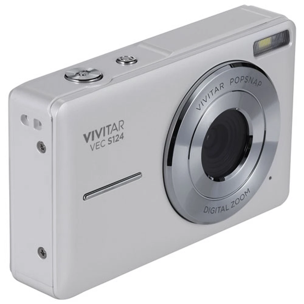 Vivitar VES124 44MP 3x Zoom Digital Camera - White - Only at Best Buy