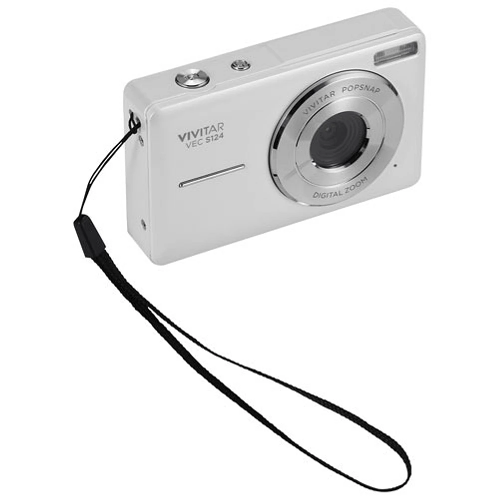 Vivitar VES124 44MP 3x Optical Zoom Digital Camera - White - Only at Best Buy