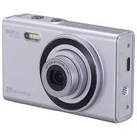 Vivitar VES829 20MP 8x Optical Zoom Digital Camera - Silver - Only at Best Buy