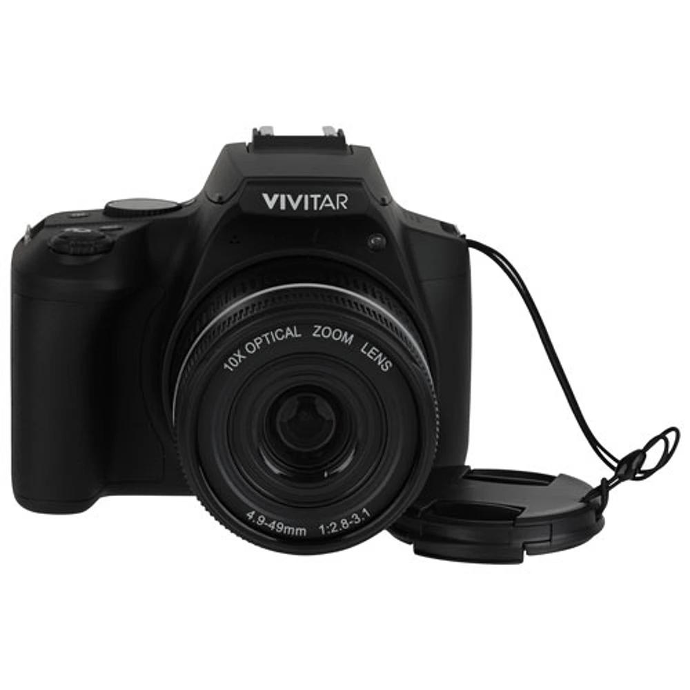 Vivitar VXXBR10 Wi-Fi 64MP 10x Optical Zoom Digital Camera - Black - Only at Best Buy