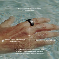 Anneau intelligent de sommeil et de mise en forme Ring 4 d'Oura - Noir