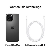 iPhone 16 Pro Max de Go d'Apple - Titane noir