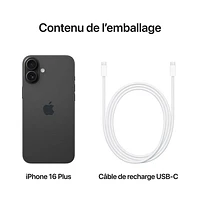 iPhone 16 Plus de Go d'Apple - Noir